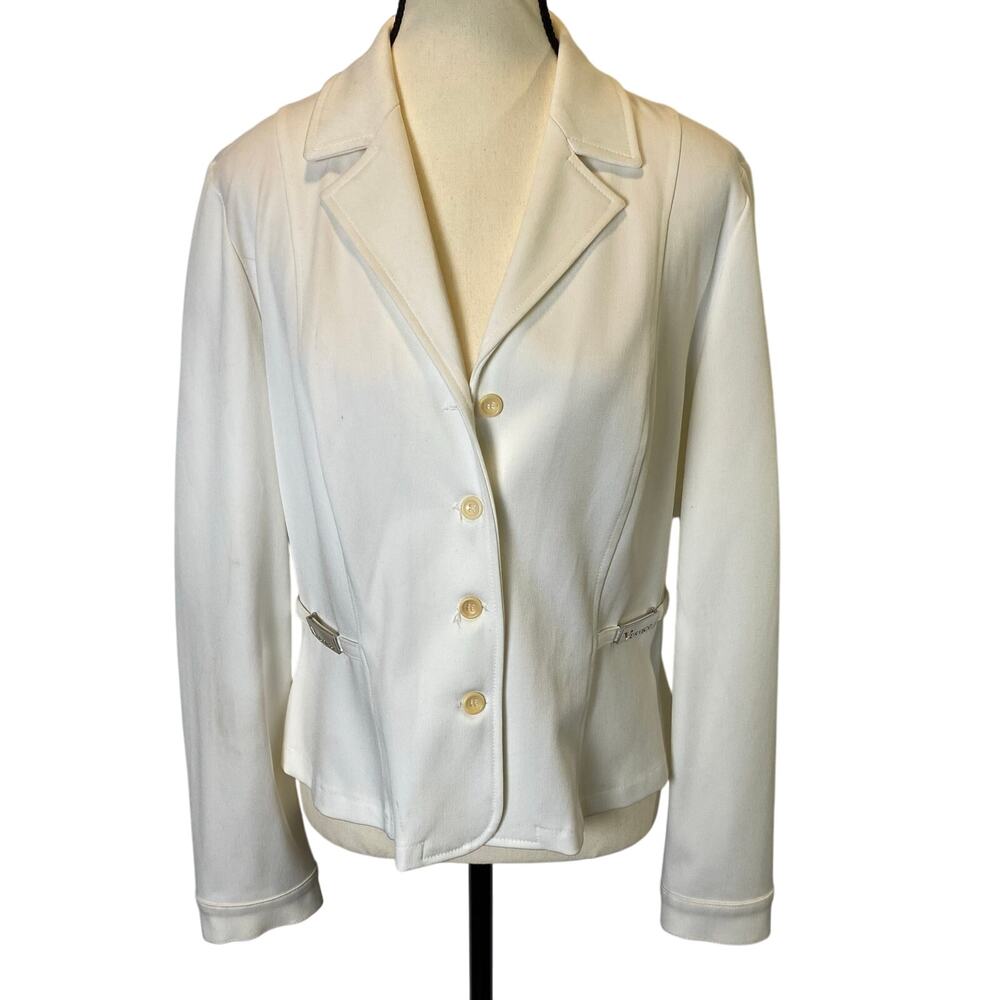 Vertigo Paris Women's Blazer Suit Jacket Size XL White‎ Classic Business Casual